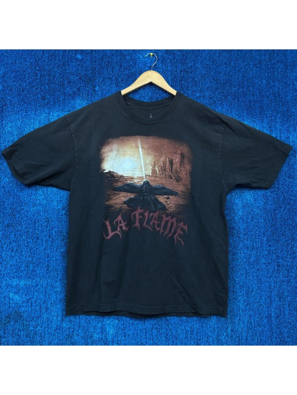 Travis Scott LA FLAME Coachella Music Festival Rap Tee XL